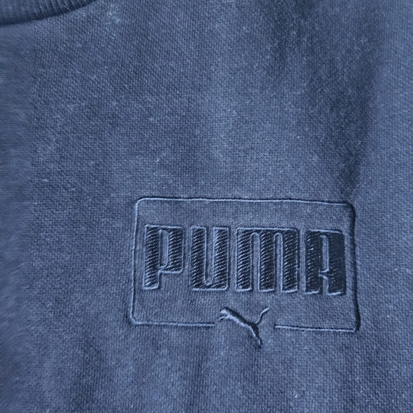 PUMA Fleece Lined Crewneck Sweater Men's Small Cotton Blend - Picture 4 of 10